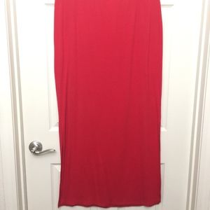 Red Maxi Skirt
